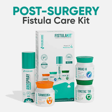 FistulaKit Post-op Fistula Care Kit I AnoSpray + Turmocin Plus + Anoac-H + ConstacTab I Patented Medicines