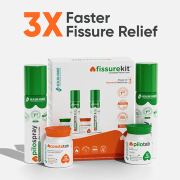 FissureKit Complete Fissure Care Kit I 30 Days I 2 PiloSpray + PiloTab + ConsteTab I India's 1st Patented