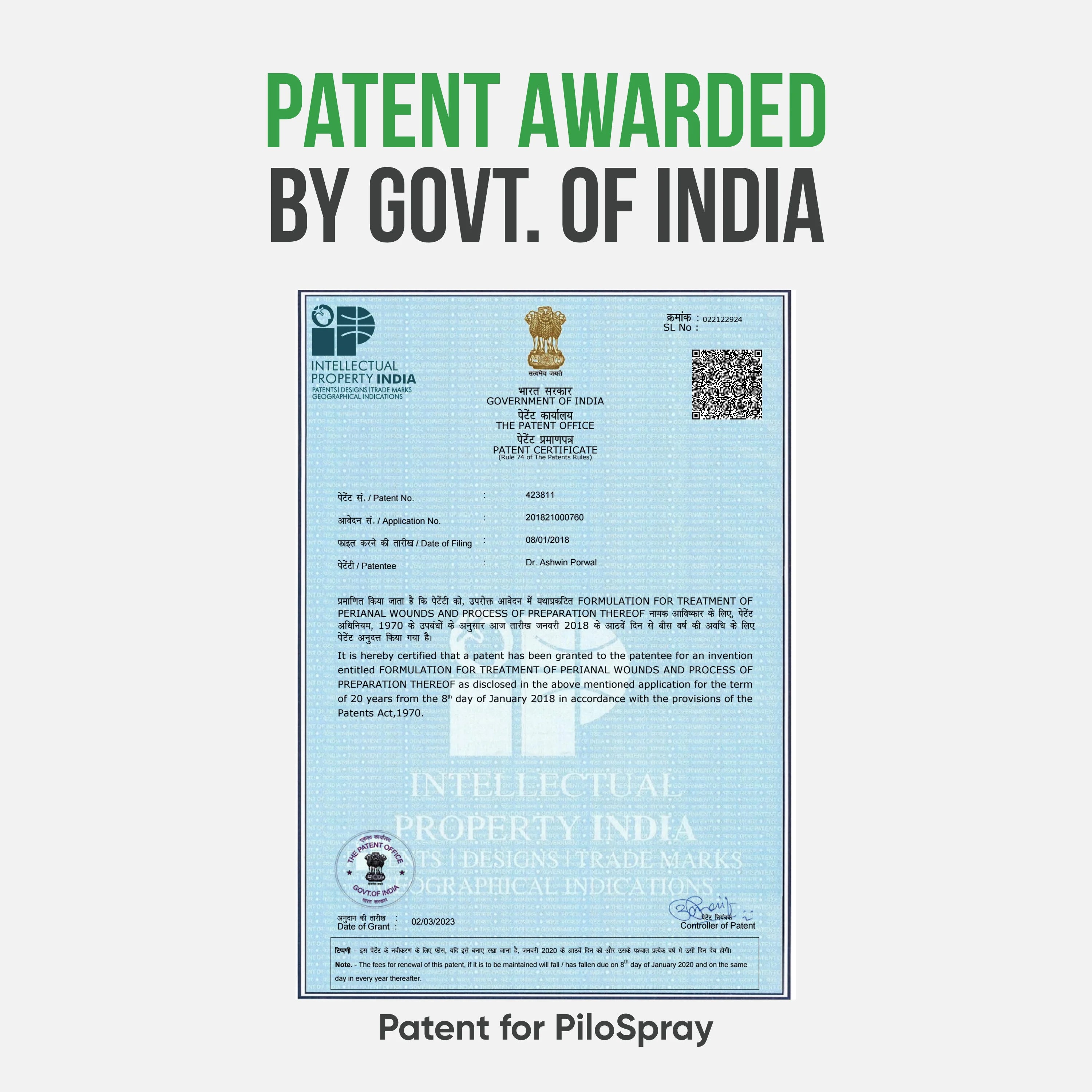 PiloSpray Piles and Fissure Care Spray I 35 g I India's 1st Patented